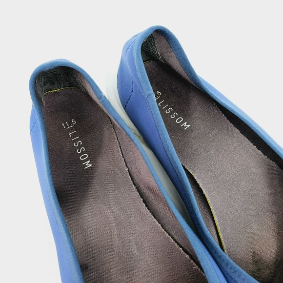 LISSOM Flytes 11.5 Ballet Flats Blue White Soles Slip On Comfort Light Stretchy - Picture 2 of 15